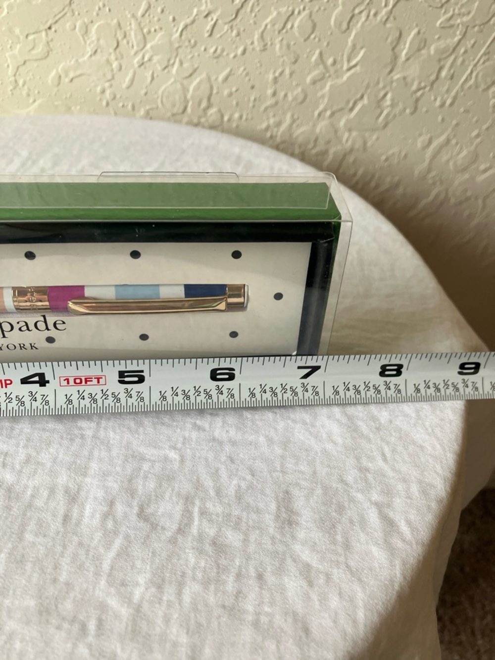 kate spade: Multicolor Stripe Gold Tone Trim Ballpoint Pen- Black - Picture 10 of 11